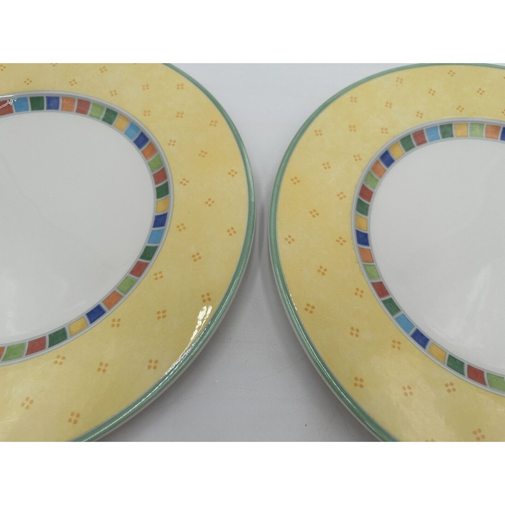 Set Of 2  Villeroy & Boch Twist Alea Limone Dinner Plate 10 5/8” - Picture 2 of 5